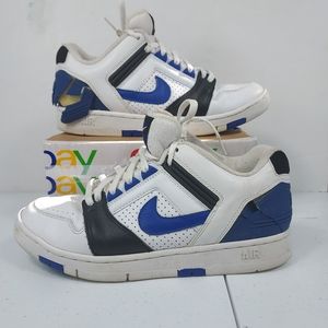 FOR REPAIR!!Vintage 2004 NIKE Air Force 2 Men's size 8 Blue White 305602 147